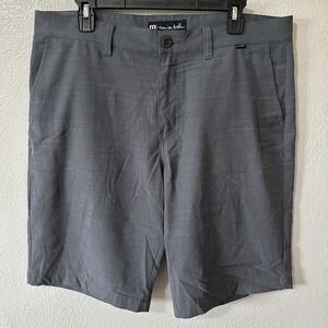 Travis Mathew Shorts‎ Men's Size 36 Gray Micro Stripe Golf Tennis Chino